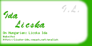 ida licska business card